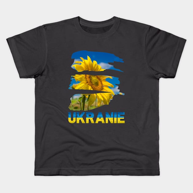 Ukraine sunflower Kids T-Shirt by Myartstor 